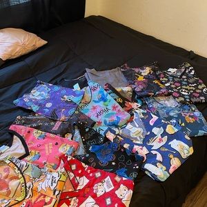 Pediatric scrub tops